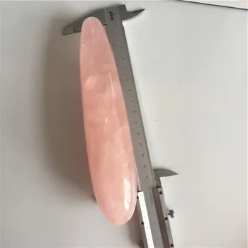 14-16cm Natūralus rožių kvarco kristalo lazdelė Asmenybės rožinis kvarcas masažas stick Brangakmenio grožio baras Yoni Gydymo moterims, dovana