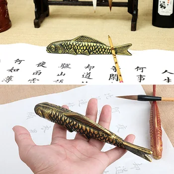1 gabalas Japoniško stiliaus Popieriaus Svoris Tapybos, Kaligrafijos, ketaus Žuvų Prespapjė Kinų Tapybos Reikmenys