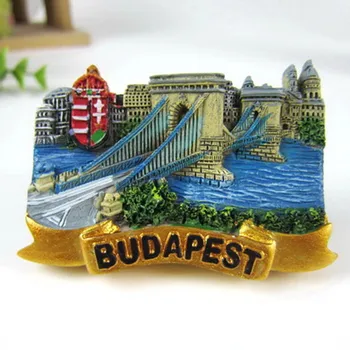 Šaldytuvas Magnetas Vengrijos Budapešte, Dunojaus Kelionės Turistų Suvenyrų Amatų Dovana Šaldytuvas Lipdukas