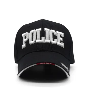 Išsiuvinėti POLICIJOS Skrybėlės, Kepurės Vyrams Lauko Sporto Beisbolo kepuraitę Moterų Snapback Kaulų Masculino Armijos Bžūp Laišką Trucker Gorras