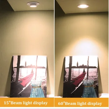 LukLoy Zoom Prožektorius LED Lubų Įterptųjų COB (Chip Downlight Meno Galerija Reguliuojamas Focus 