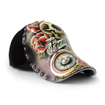 RoxCober Mados žmogaus skeletas Rose spausdinimo Beisbolo kepuraitę kniedės Snapback Skrybėlę Bžūp Hip-Hop Įrengtas Bžūp Kepurės Vyrams, Moterims
