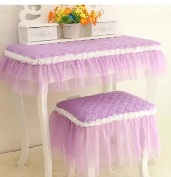 Rožinė/ violetinė nėrinių sienos staltiesė fortepijonas stendo apimti kompiuterio stalo staltiesė dekoratyvinis dulkių įrodymas