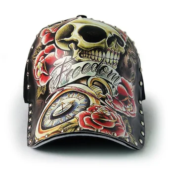 RoxCober Mados žmogaus skeletas Rose spausdinimo Beisbolo kepuraitę kniedės Snapback Skrybėlę Bžūp Hip-Hop Įrengtas Bžūp Kepurės Vyrams, Moterims