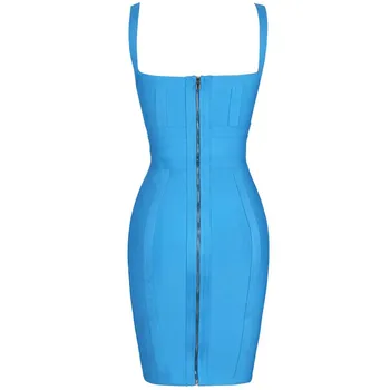 Didmeninė 2020 m. vasarą Naujosios moters suknelė mėlyna Giliai V-kaklo, Mini Seksualus naktinis klubas celebrity Boutique kokteilis tvarstis suknelė