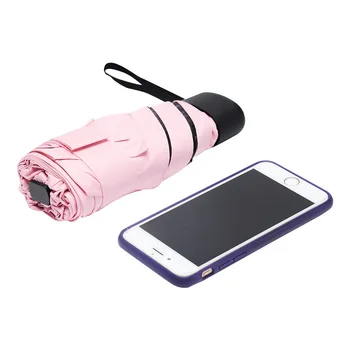 Ultra light 5 sulankstomas skėtis,Mini Pocket Skėtis Moterų UV Mažas Skėčiai Skėtis Merginos Anti-UV atsparus Vandeniui Nešiojamų Kelionės