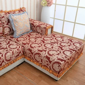 Europos stiliaus priešslydžio sistema audinio sofos pagalvėlių, modernus keturių sezonas universalus sofa padengti pagalvėlė, high-end luxury sofos pagalvėlių