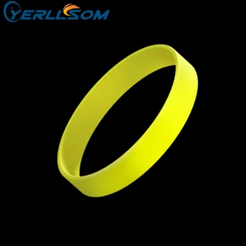 YERLLSOM 100vnt/Daug aukštos kokybės 1/2inch geltonos silikoninės apyrankės renginių B20060460