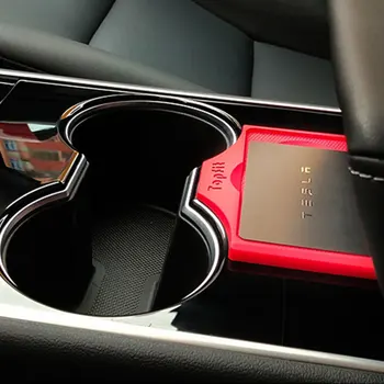 Automobilio Centrinio Valdymo Mygtuką Kortelės Ribotuvas Kišenėje Kortelės Lizdas Saugojimo Turėtojas Interjero Modifikacija Tesla Model 3 Priedai