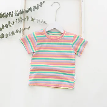 Lokys Lyderis 2021 New Baby Vaikų Drabužių Medvilnės marškinėliai korėjos Versija Mielas Viršūnes Tee Apatiniai Minkštas Atsitiktinis Dugno Marškinėliai