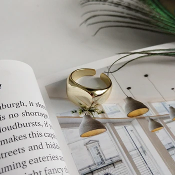 LouLeur 925 sterlingas sidabro blizgus aikštėje moterų žiedai aukso, 925 sidabras, paprastas elegantiškas Šiaurės stiliaus naujas 2019 draugystės papuošalai