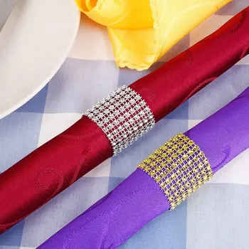 100 Vienetų kalnų krištolas servetėlių žiedai, vestuvių stalo dekoracija festivalis šalis tiekia vestuvių rankšluosčių žiedas, skirtas namų dekoro