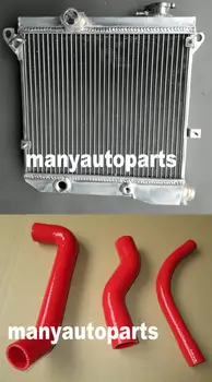 Aliuminio Radiatorių už Autobianchi A112 3-7 serija su raudonos Silikoninės aušinimo skysčio žarna