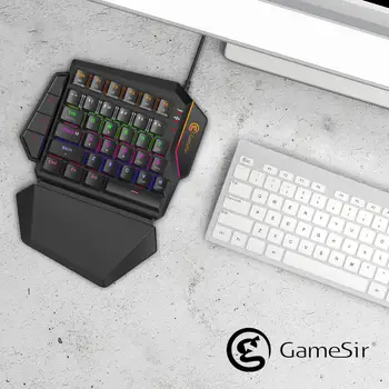GameSir GK100 Mechaninė Žaidimų Klaviatūra, Viena ranka Mini Klaviatūra, Windows PC / GameSir X1 FPS Žaidimai
