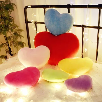Pliušas pagalvės mielas saldainiai spalvos širdies formos vestuvių pagalvę mėgėjams dovana apdailos vertus pagalvėlė