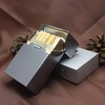 1PC Rūkymas Cigarečių, Aliuminio Cigarečių Atveju Cigarų Tabako Savininko Kišenėje Dėžutės Saugojimo Konteineris Dovanų Dėžutėje