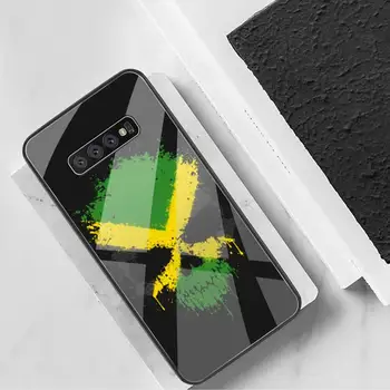 Jamaika Jamaikos Vėliavos Telefono Dėklas Grūdintas Stiklas Samsung S20 Plius S7 S8 S9 S10 Plus Pastaba 8 9 10 Plius