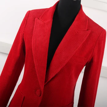 Raudonas švarkas nustatyti ziajać kostiumai moterims kostiumai velvetas kostiumas suknelė moterų nauja rudens žiemos kostiumas verslo vyriški kostiumai rinkinys, 2 vnt