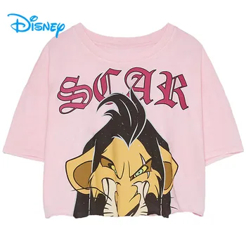 Disney Marškinėliai Moterims 2020 Mados Streetwear Liūtas Karalius Randas Animacinių filmų marškinėlius Moterims Derliaus Vasarą Atsitiktinis Derliaus Tee Viršūnių O-Kaklo