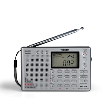 Tecsun PL-380 PL380 radijo Skaitmeninis PLL Portable Radio FM Stereo/LW/SW/MW DSP Radijo Imtuvas