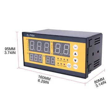 ZL-7918A Automatinis Inkubatorius Valdytojas 100-240V LCD Tem Drėgmės Kontrolė XM 18 Lašas laivybos