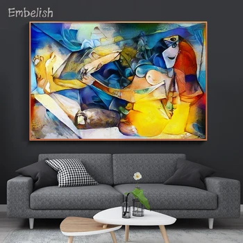 Embelish 1 vnt Abstrakčiai Žinomų Kūrinių Picasso Namų Dekoro Sienos Meno Plakatai HD Spausdinti Drobės Paveikslai Kambarį Nuotraukas