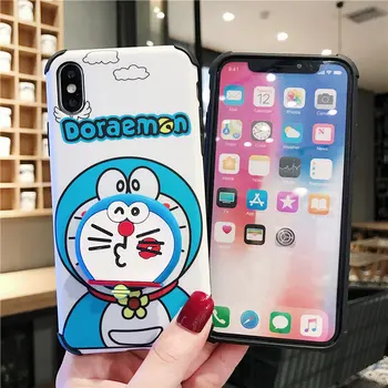 Jamular Mielas Animacinių filmų Doraemon mobiliojo Telefono Laikiklis Atveju iPhone XS XR XS MAX Atveju, 