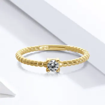 ELESHE Bauda 14K Aukso spalvos Puošnios Žiedas 925 Sterlingas Sidabro Su CZ Žiedas Crystal Moterų Dalyvavimas Vestuvių Papuošalai Dovana 2020 m.