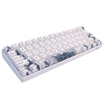 Penkių pusių Dažų-subbed PBT Keycap 108 Klavišus Vyšnių Profilis Keycaps Už MX Jungikliai klaviatūros Riteris nesąžiningų pagrindiniai bžūp