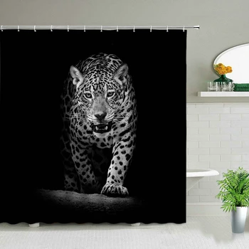 Afrikos Leopardas, Liūtas, Tigras Modelis Dušo Užuolaidos Laukinių Gyvūnų Spausdinti Vonios Kambarys, Vonia Namų Dekoravimo, Dovanų Vandeniui Užuolaidos