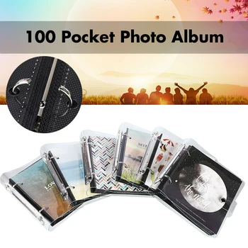 Palaidų lapų PP Nuotraukų Albumą Šviesos ir Šešėlių Serijos Albumą Bilietų Saugojimo Atvirukas, skirtas Fujifilm Instax Mini Kino 100 Kišenės, 3 Colių