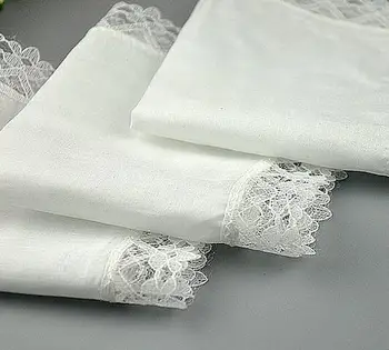 Moterų Aikštėje lady Nosinė, balta nėrinių siuvinėjimo vaikų derliaus aušinimo Medvilnės vestuvės rankšluosčiu, hanky 20*20cm 5vnt/daug