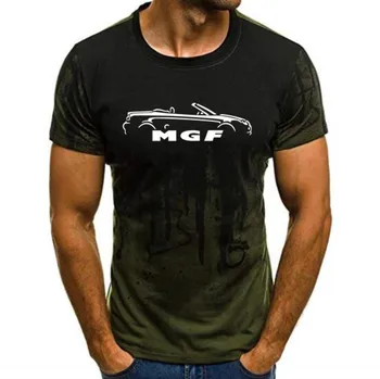 Vyriški T shirts, Print T-shirt Vasaros MGF ROADSTER MK1 ĮKVĖPĖ KLASIKINIS AUTOMOBILIS T-SHIRT Kamufliažas trumpomis Rankovėmis marškinėlius