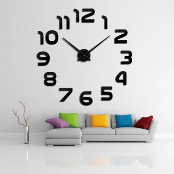 Naujas sieninis laikrodis žiūrėti laikrodžiai reloj de sumalti namų puošybai 3d akrilo specialios sienos lipdukas Kambarį Adata