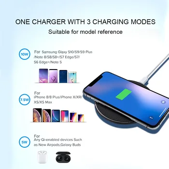 Olaf 10W Greitai, Belaidis Kroviklis, Skirtas Samsung Galaxy S10 S20 S9 Pastaba 10 9 USB Qi Charging Pad 