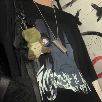 NiceMix Harajuku stiliaus Anime Naruto spausdinti padirbtus dviejų dalių kratinys viršūnes Rudenį streetwear long sleeve T-shirt moterims, vyrams, drabužiai