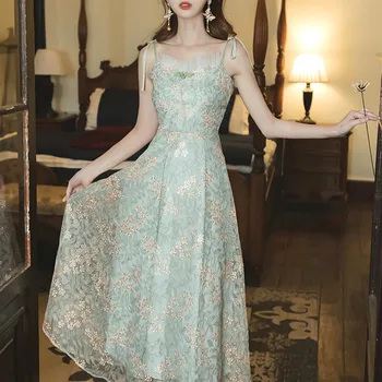 Elegantiška Berankovė suknelė moterims y2k estetinės spageti dirželis seksualus šalis suknelė atsitiktinis derliaus imperijos plona suknelė korėjos stiliaus 2020 m.