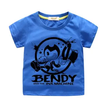 Berniukai Vasaros trumpomis Rankovėmis Tees Viršuje Drabužiai Mergaitėms 3D Žaidimas Bendy Print T-shirt Kostiumas Vaikams, Drabužiai Kūdikiams Atsitiktinis Marškinėlius TX122