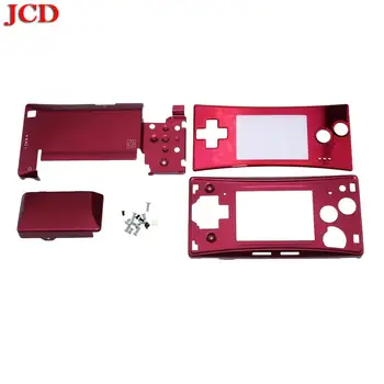 JCD Naujas Metalo Korpusas su Lukštais atveju Nintendo už Gameboy Micro priekiniai galinį Dangtelį Faceplate Baterijų Laikiklis w/ Varžtas Pakeitimo