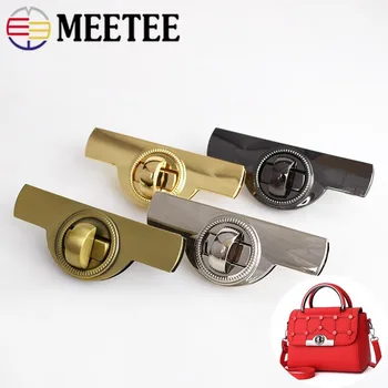 Meetee 2/5vnt Arch Metalinės Sagtys, Užraktai Bag Rankinė Žiedu Twist Lock 