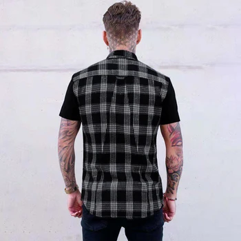 Atsitiktinis streetwear 2019 vyriški laisvalaikio trumparankoviai vientisos spalvos marškinėliai Slim vyrų socialinio verslo vyriški marškinėliai prekės, vyriški drabužiai