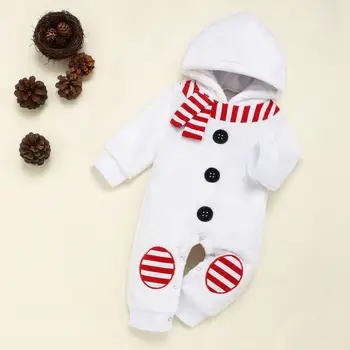 Goocheer Mielas Sniego Romper Naujas Žiemos Kūdikiams Ilgomis Rankovėmis, Komplektai, Stilingas Baby Boy Kalėdų Kostiumas Romper Vientisas Megztinis