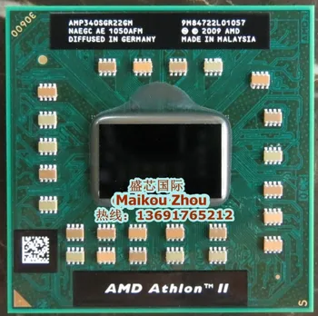 Laptop CPU procesorius AMD Athlon II Dual-Core P340 P 340 p340 Mobilios (1M Cache, 2.2 GHz) AMP340SGR22GM Socket S1/S1g cpu