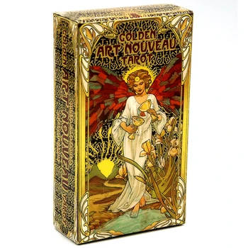 Aukso Art Nouveau Taro Kortas, 78 Kortos ir Guidbook Iliustracijos Tarot Denio Šalis, Žaisti žaidimus, Likimas Būrimą Kortomis