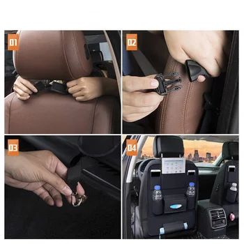 MOQIU 1pc odos automobilio sėdynės atlošo saugojimo krepšiai organizatorius automobilio seat naujų automobilių sėdynės padengti organizatorius 2018