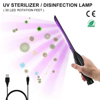 Nešiojamų Sterilizer UV Šviesos Stick 1/2/3/4/5vnt Už Lazdelę Home Hotel Handheld LED UV Lempos, Valymo Priemonė Miegamasis /Ligoninės
