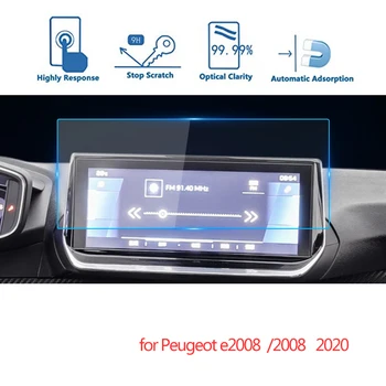 1PCS 10inch Plieno, Ekrano Apsauginės Plėvelės Automobilių GPS Navigacijos Grūdintas Stiklas Ekrano apsaugos Peugeot 2008 E2008 2020 m.
