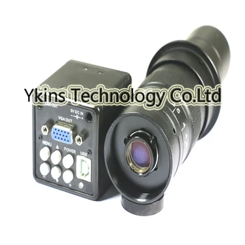2 in 1 USB VGA išėjimai CCD CMOS pramonės skaitmeninio mikroskopo vaizdo Kamera+130X AR 180X C-Mount objektyvas bga IC telefono pcb
