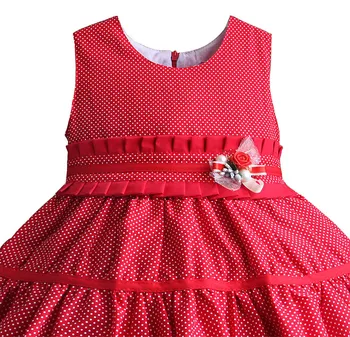 Nauja Vasaros Mergina Suknelė su Skrybėle Red Dot 