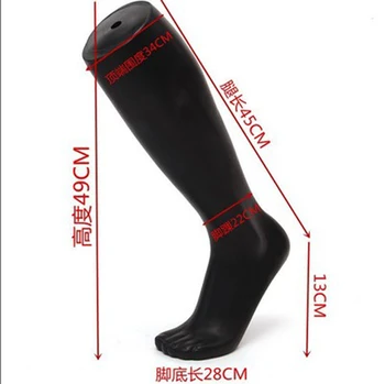 Naujas Liglamorous 1Pc Vyrų Manekeno Kojų Plastiko Stovas Kojinės Futbolo Kojinės Batai Manekeno Liemens Vyrų Balta Aišku Pirštas kaire Koja Modelis